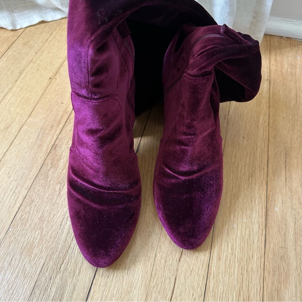 AQUAZZURA So Me Eggplant Purple Over the Knee Heel Boots - Picture 9 of 13